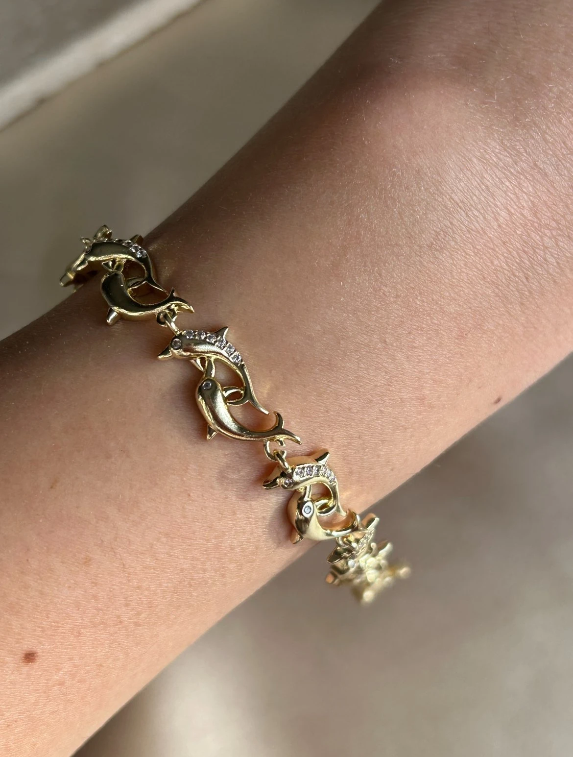 İkili Yunus Model Bileklik (14k Renk )