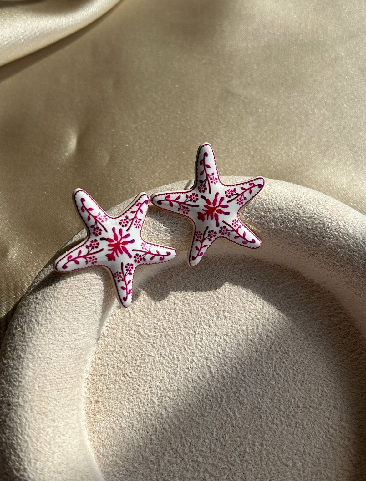 Pembe Deniz Yıldızı Küpe