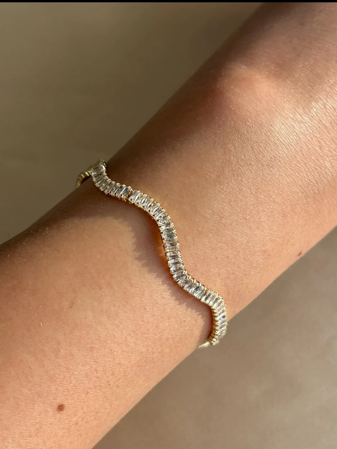 Sarmal S Model Su Yolu Bileklik ( 14k Renk )