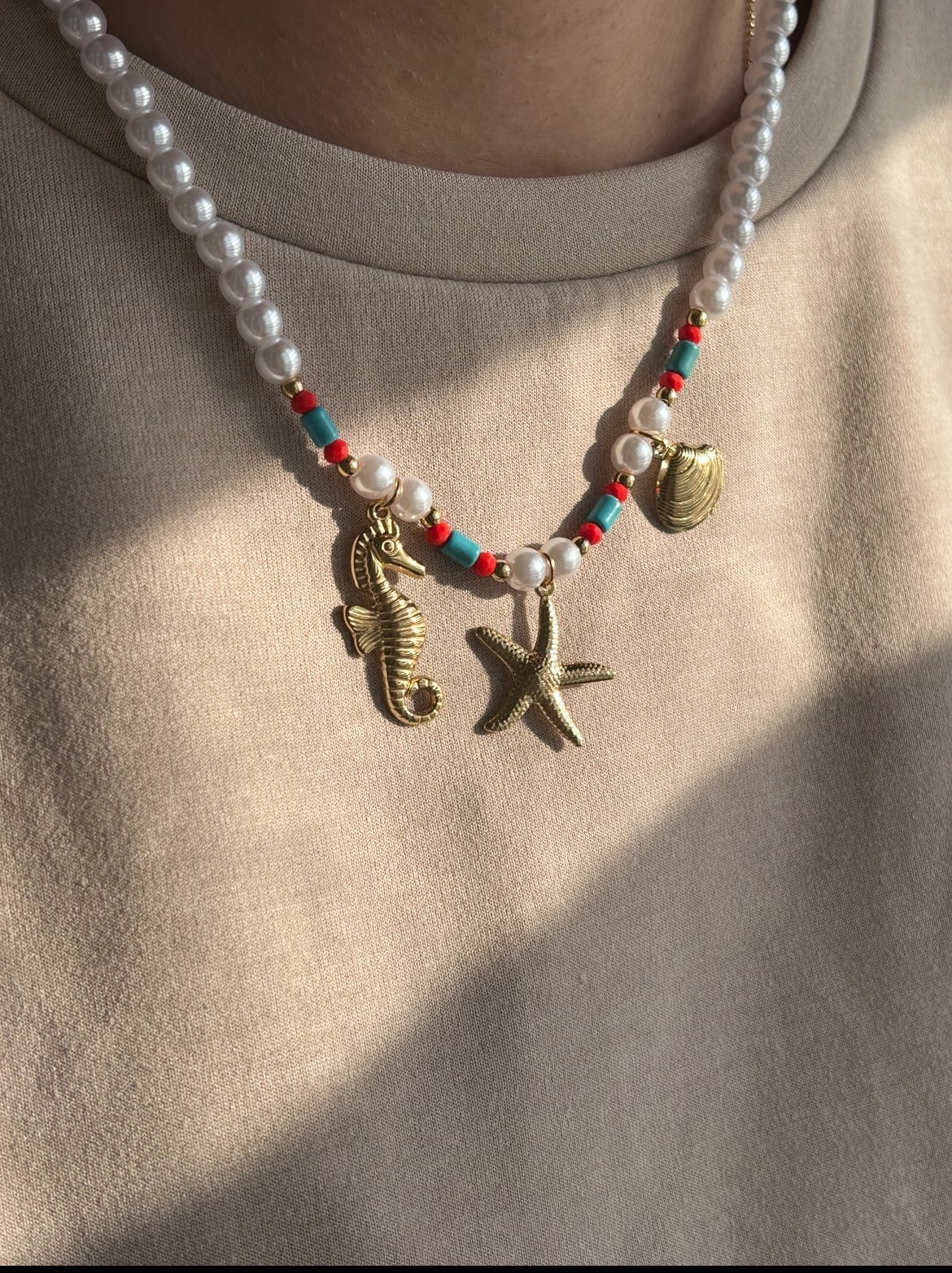 İnci Model Charm Kolye