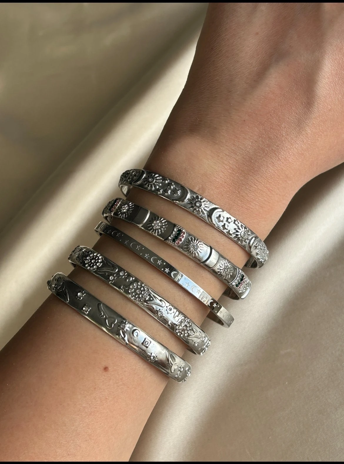 Boho Dümen Model Bileklik (gümüş renk )