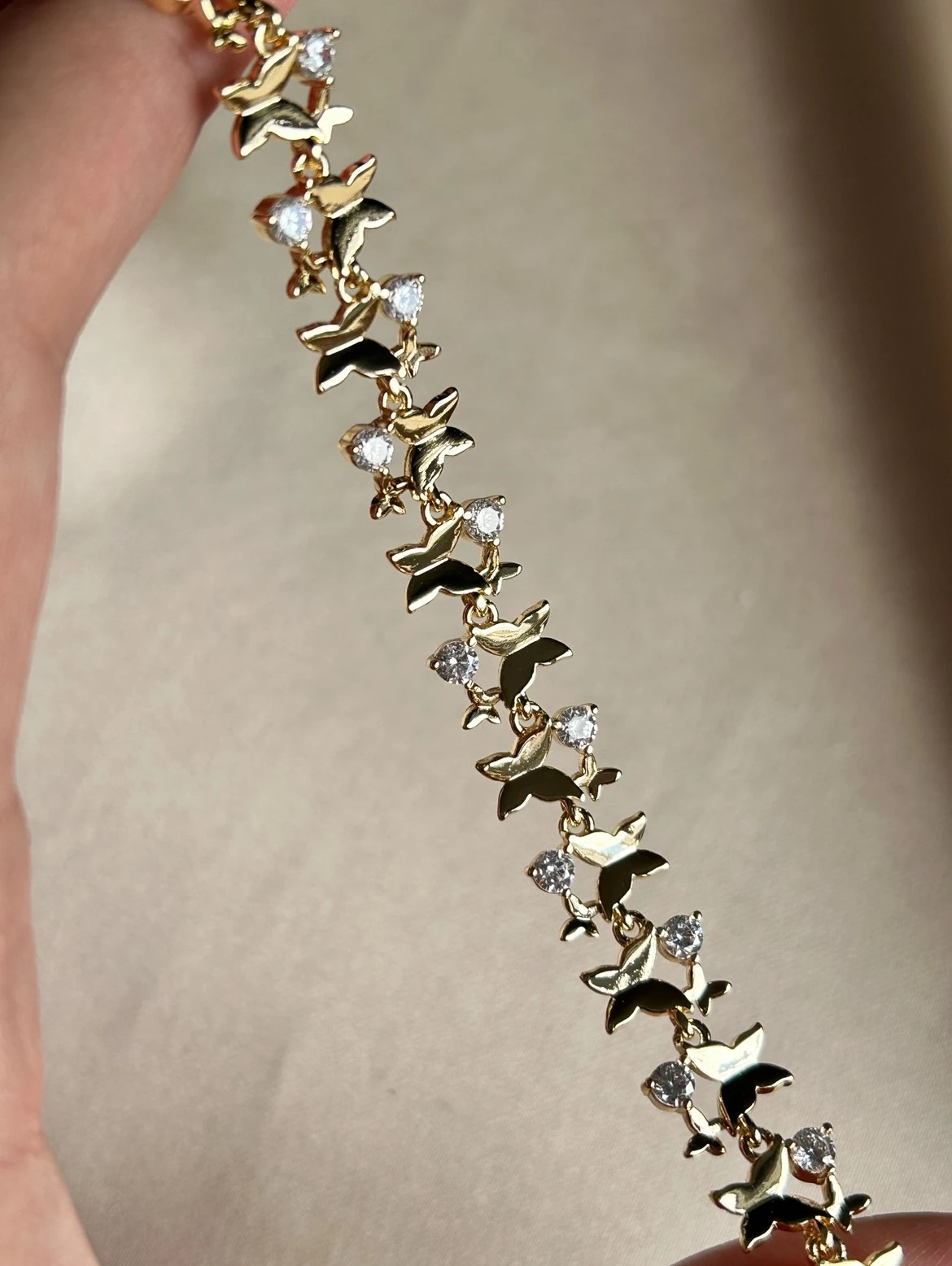 Mini Kelebek Model Bileklik (14k Renk)