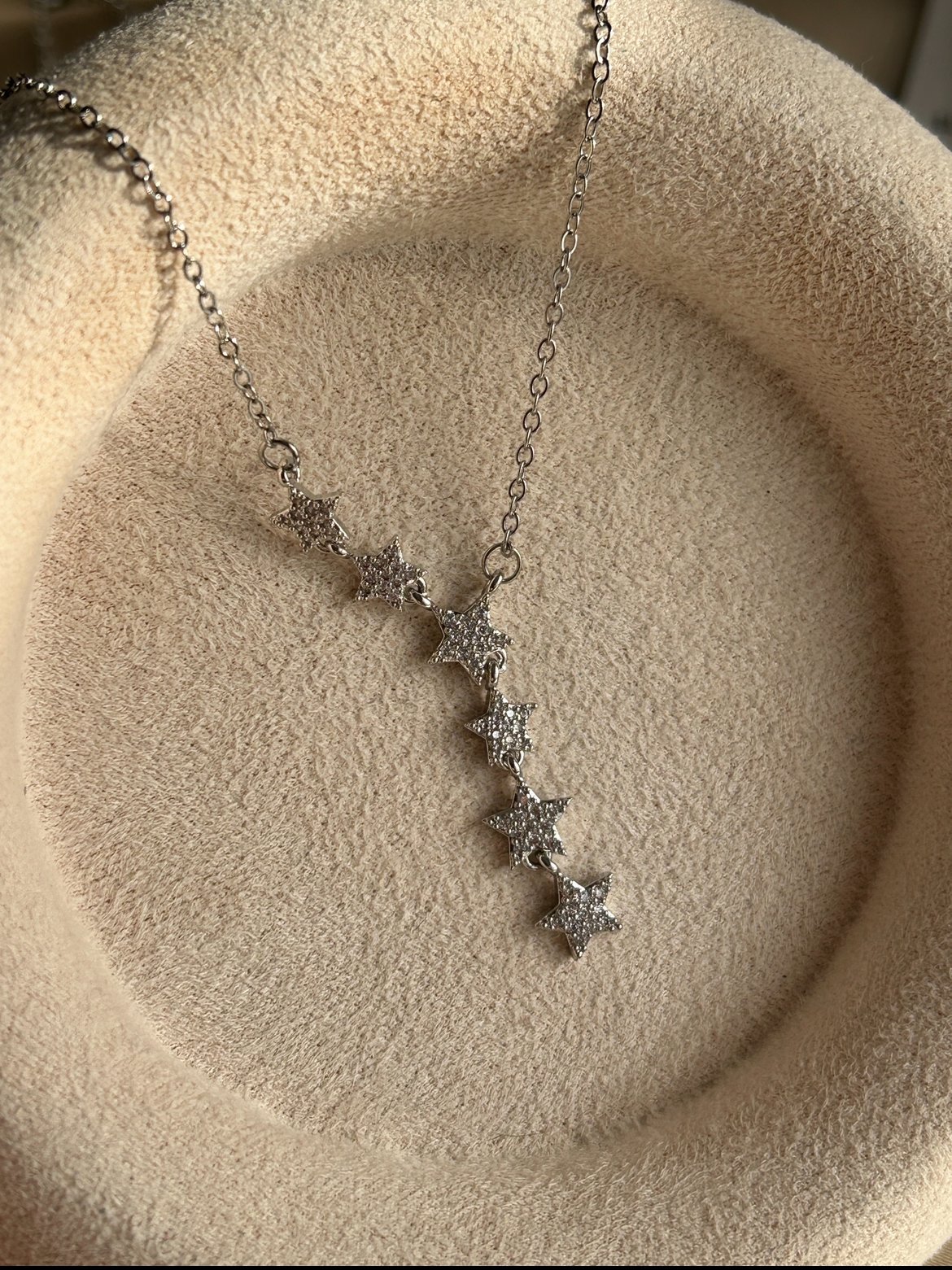 Yıldız Yolu Kolye ( gümüş renk )