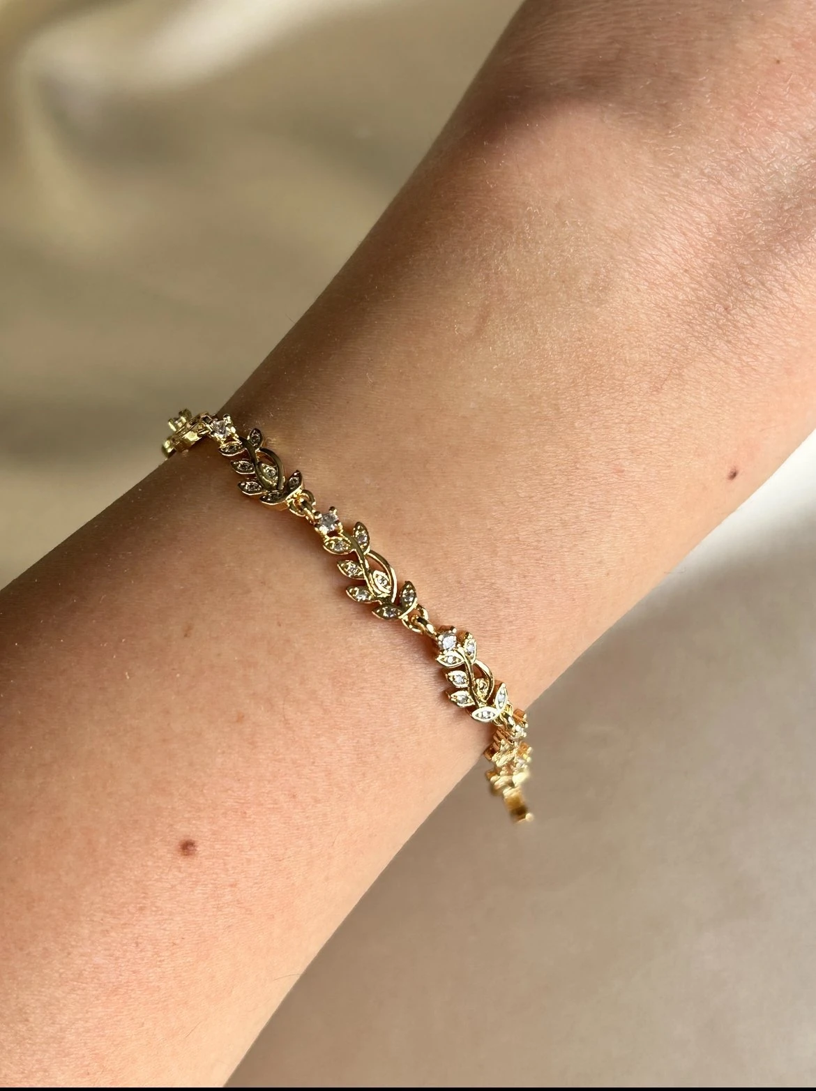 Zarif Mini Sarmal Çiçek Bileklik ( 14k Renk )