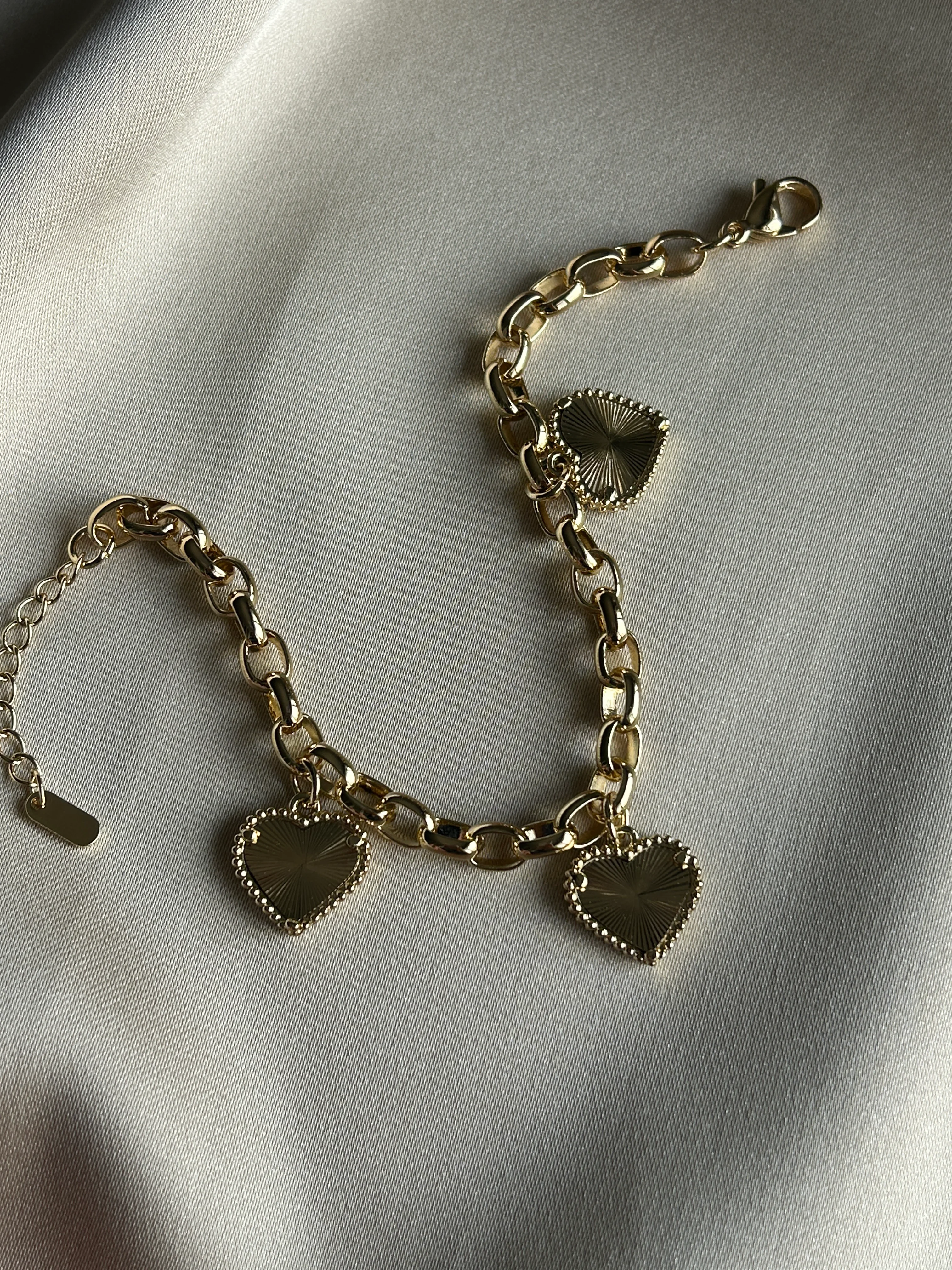 Kalp Charm Bileklik ( 14k Renk )