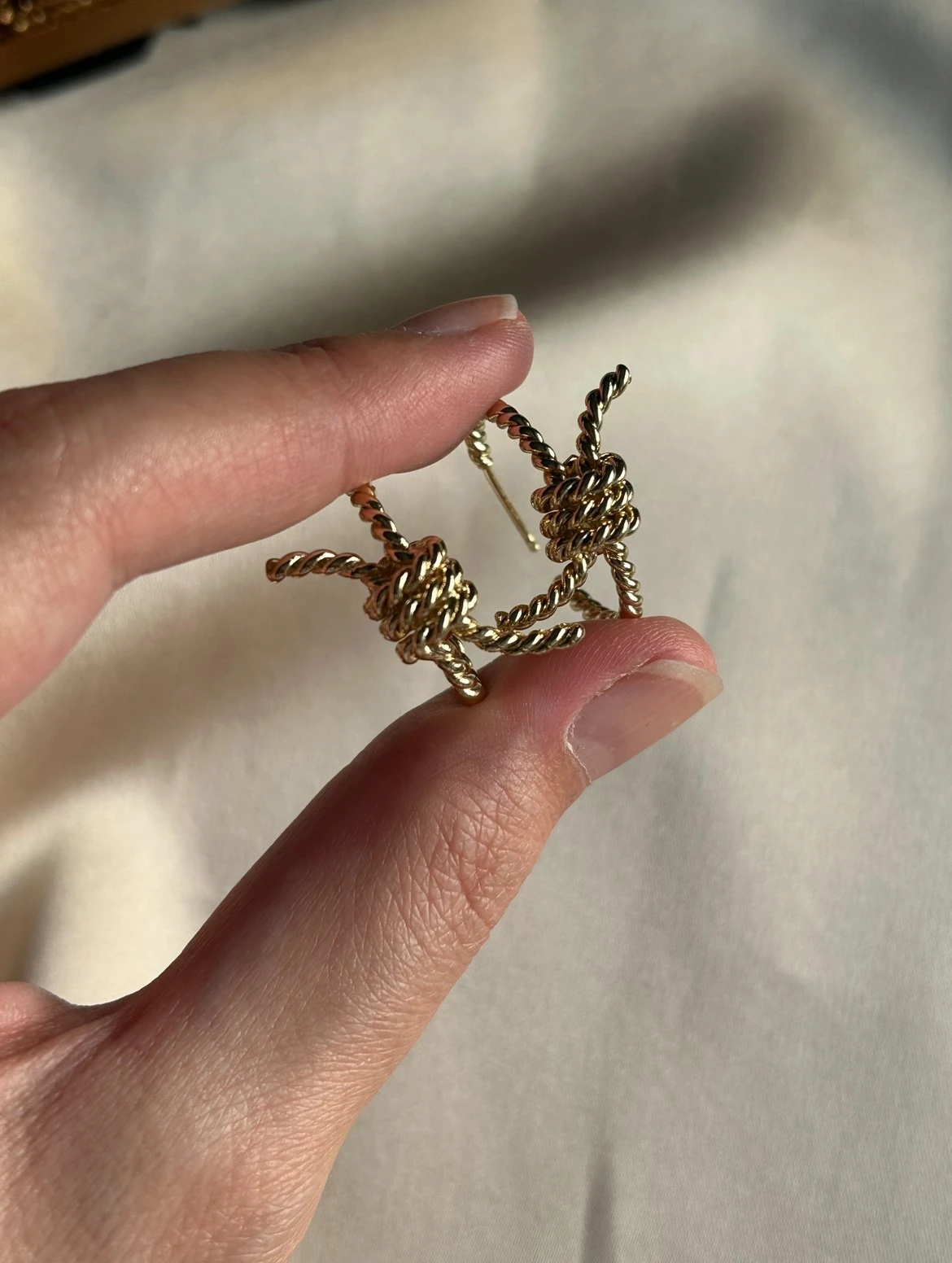 Düğüm Halat Model Küpe (14k Renk )