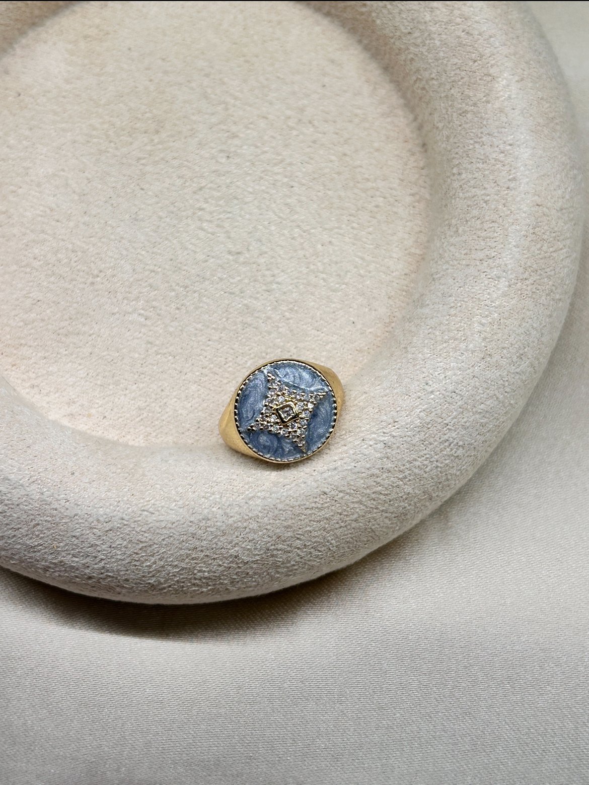 Kuzey Yıldızı Mavi Mine Model Yüzük