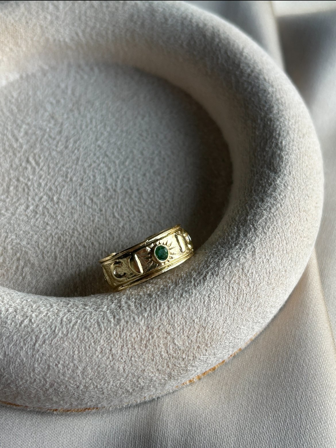 Yeşil Taş Boho Yüzük