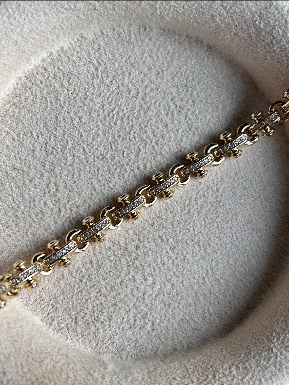 T Model Taş Geçme Bileklik (14k Renk)