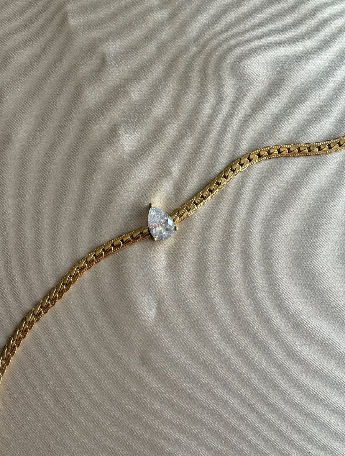 Damla Model Ezme Zincir Bileklik