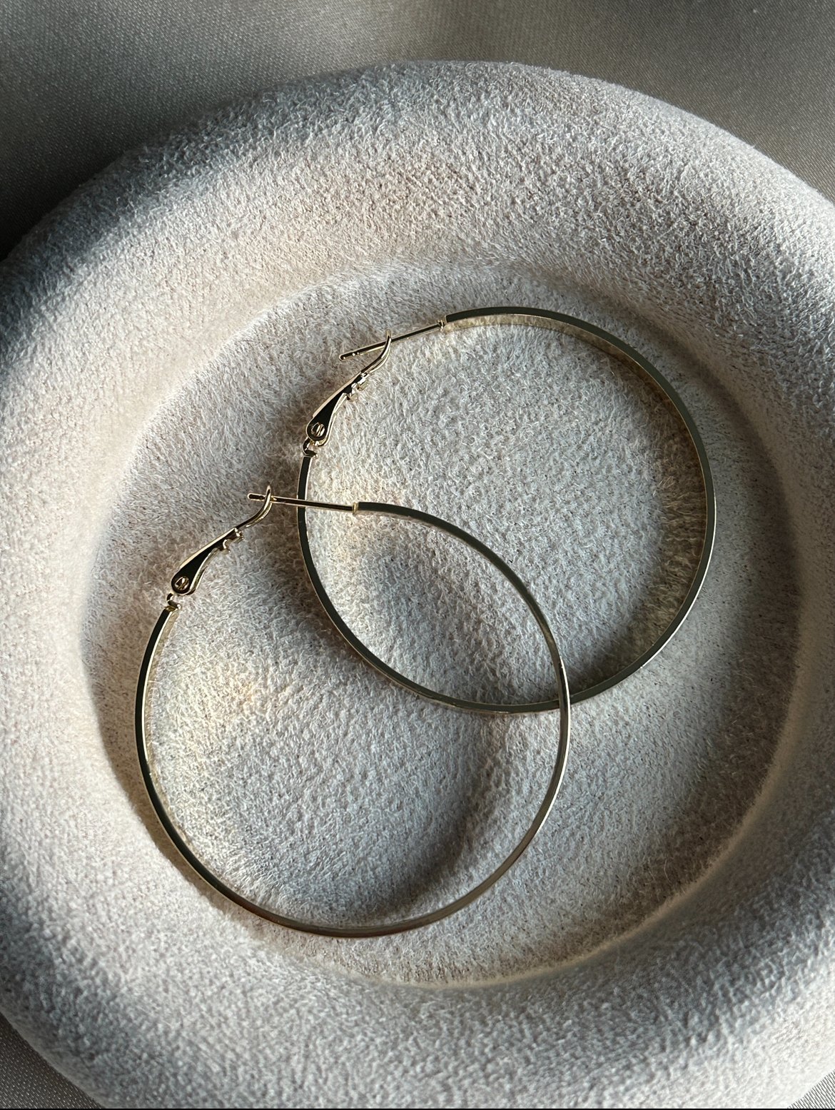 Kesme Model Halka Küpe (14k Renk)