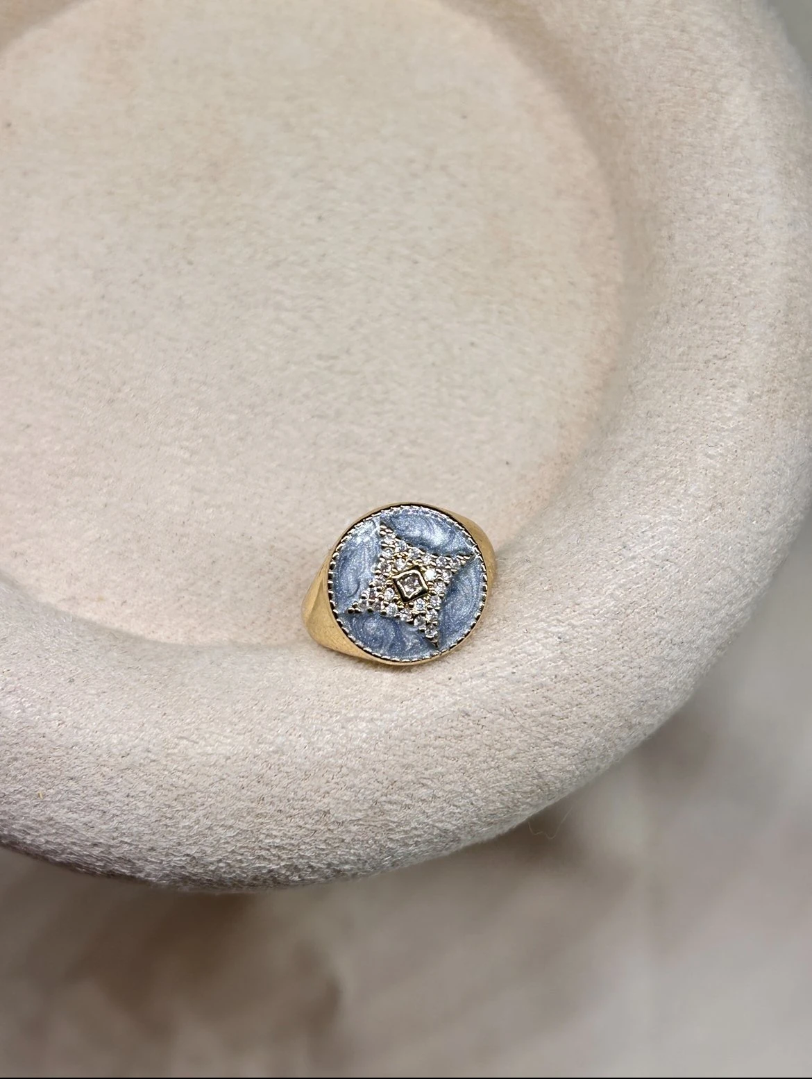 Kuzey Yıldızı Mavi Mine Model Yüzük