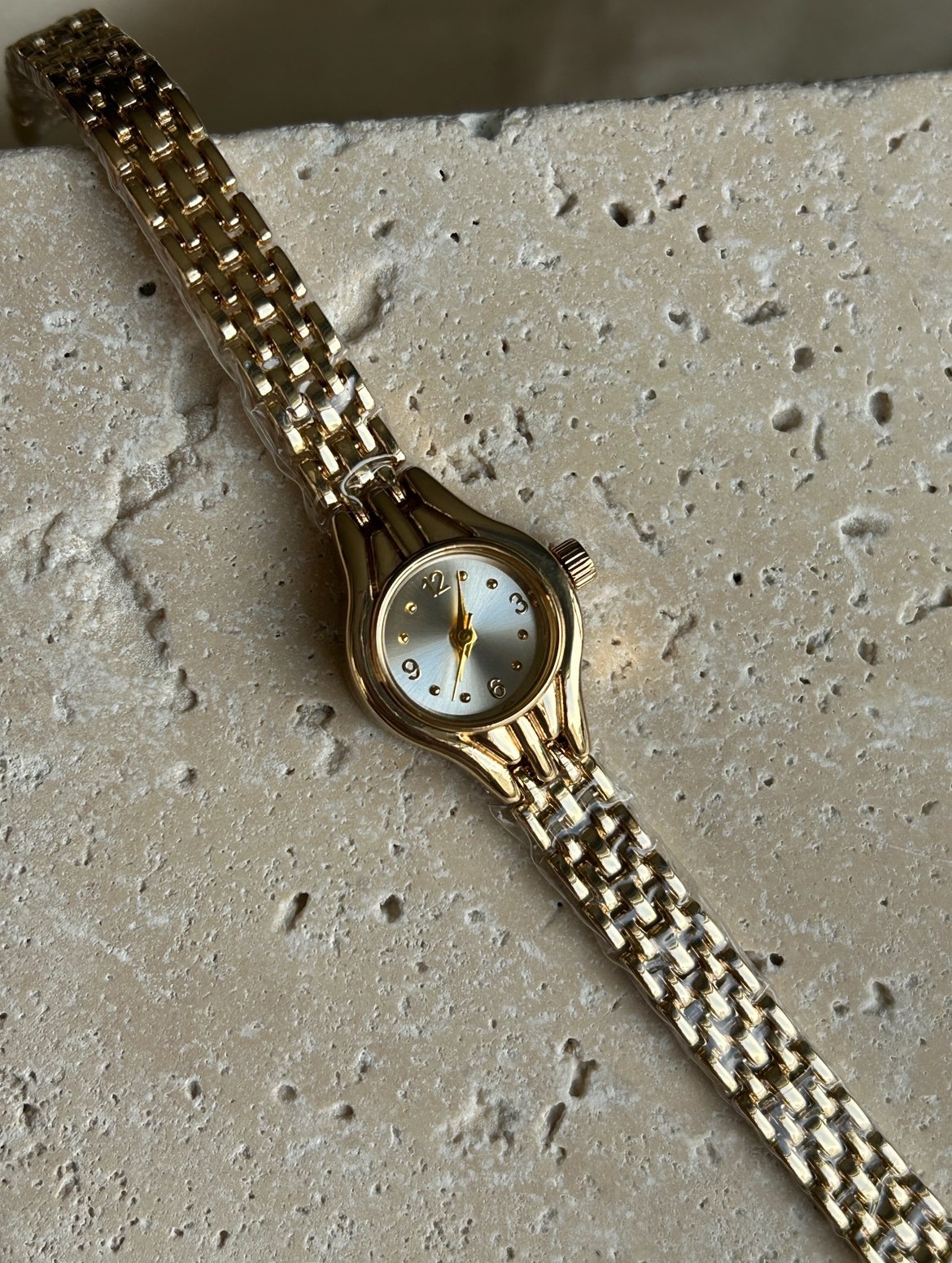 Mini Vintage Model Yuvarlak Beyaz Kadran Saat