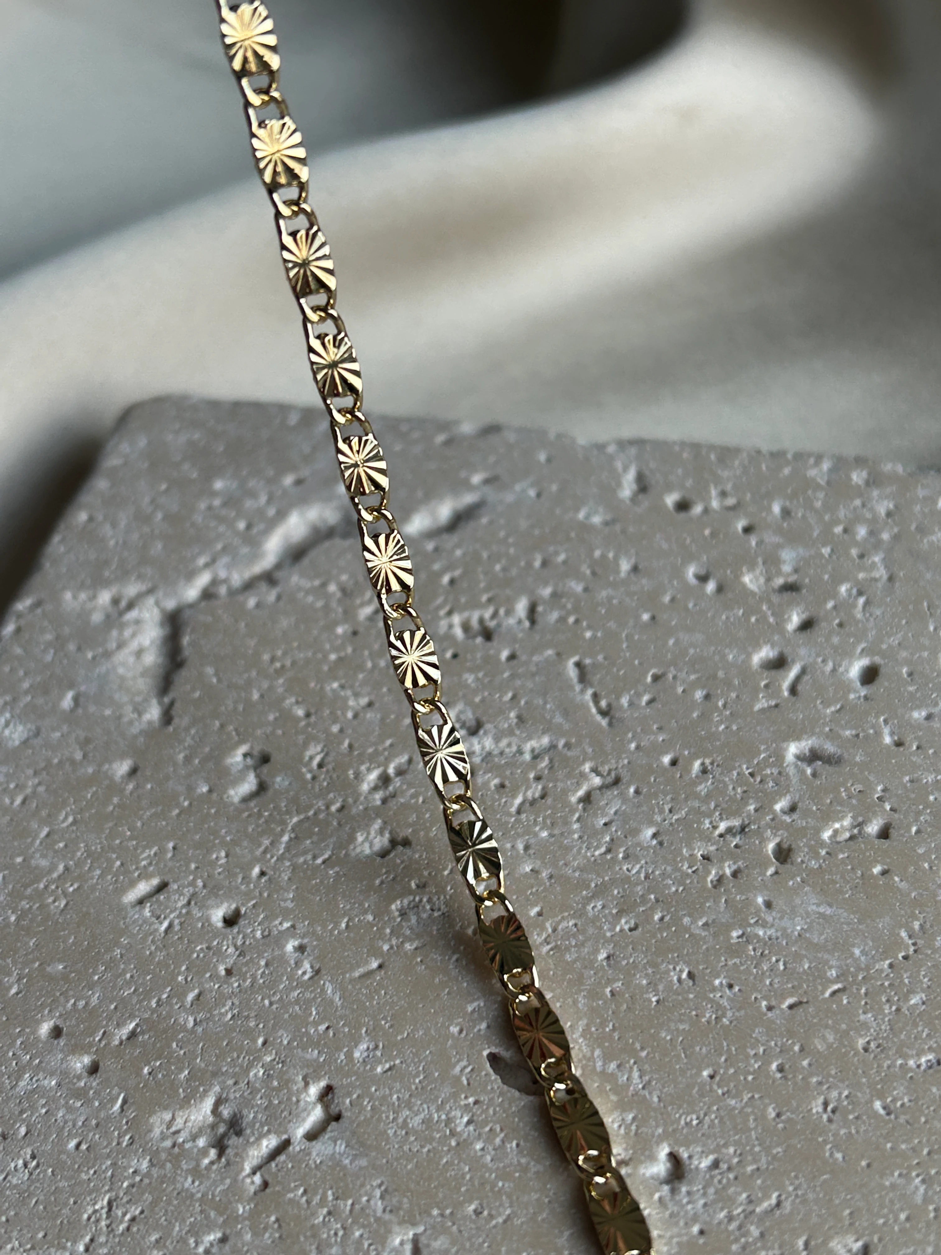 Yıldız Ezme Model Bileklik ( 14k Renk )