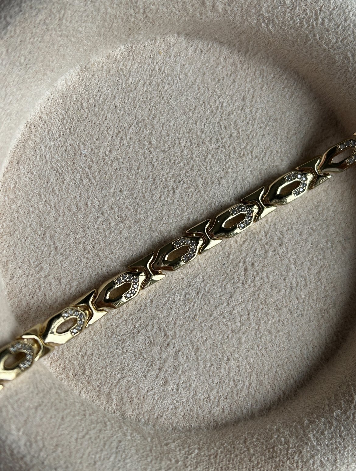 Vintage Model Mini Taşlı Bileklik (14k Renk )