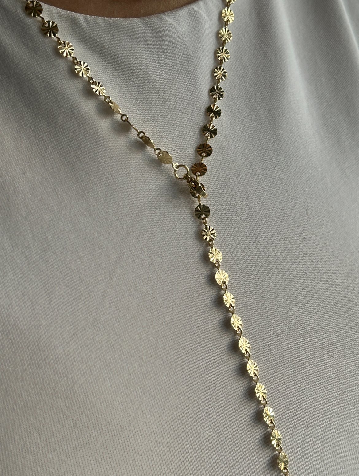 Ezme Model Yuvarlak Y Kolye (14k renk)