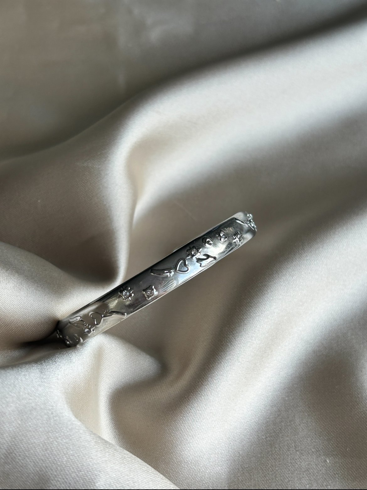 Boho Model Kalp Kelepçe Bileklik ( gümüş renk )