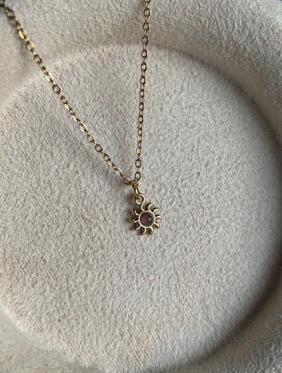 Mini Güneş Model Çelik Kolye