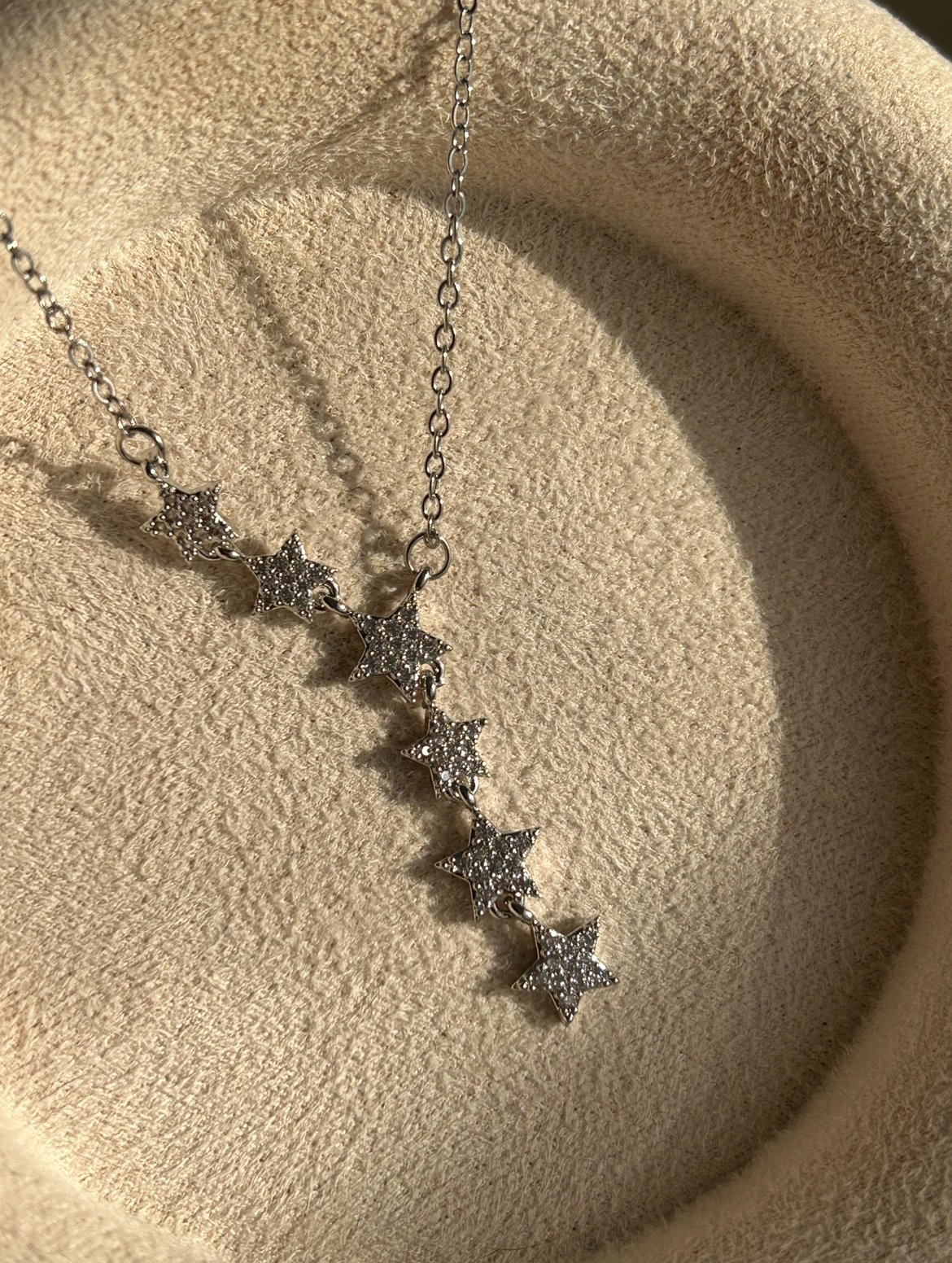 Yıldız Yolu Kolye ( gümüş renk )