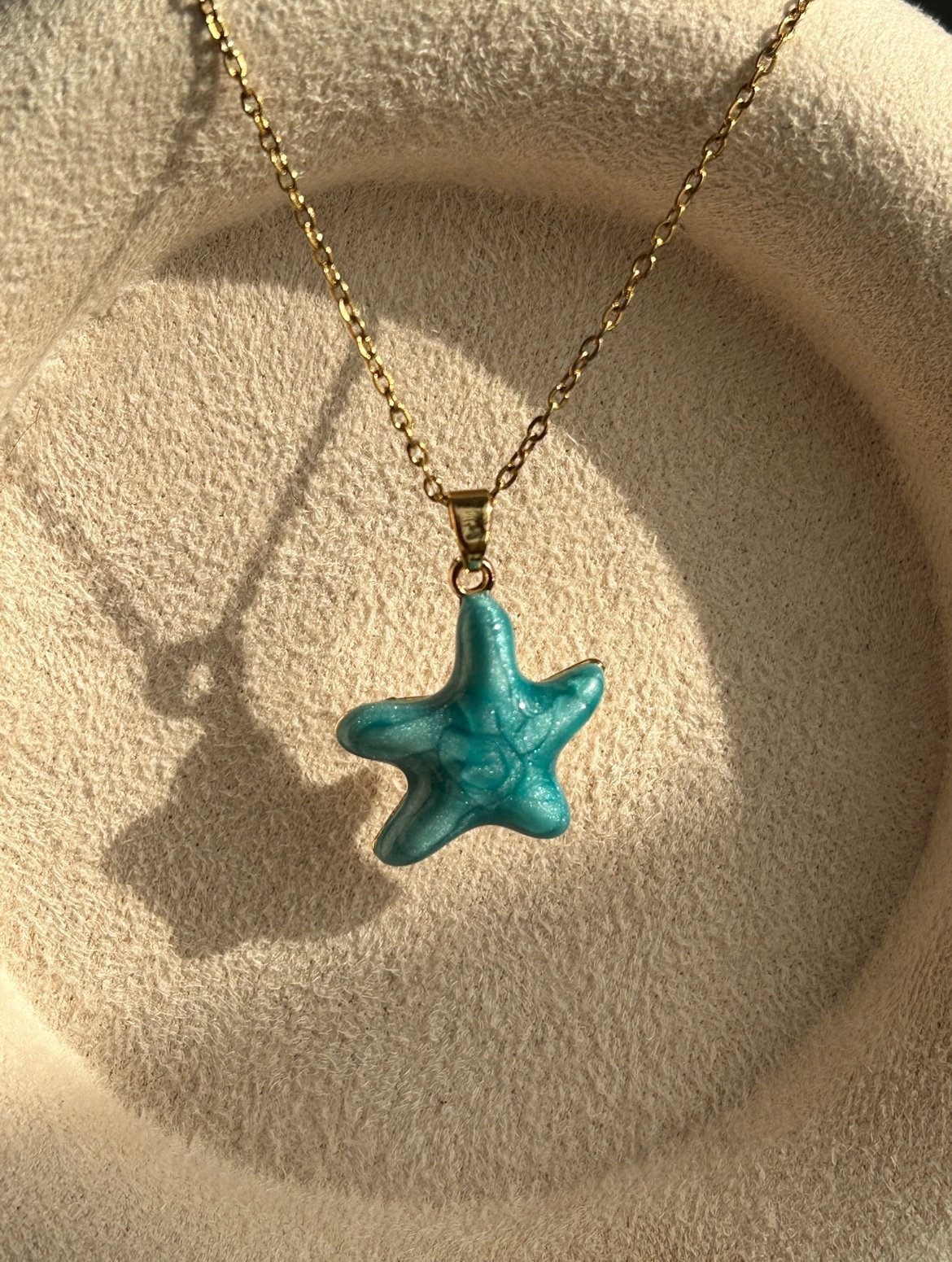 Mavi Deniz Yıldızı Kolye