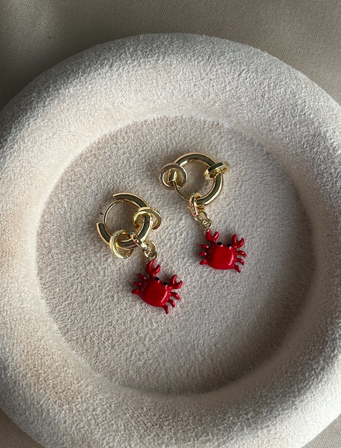 Mini Yengeç Model Küpe