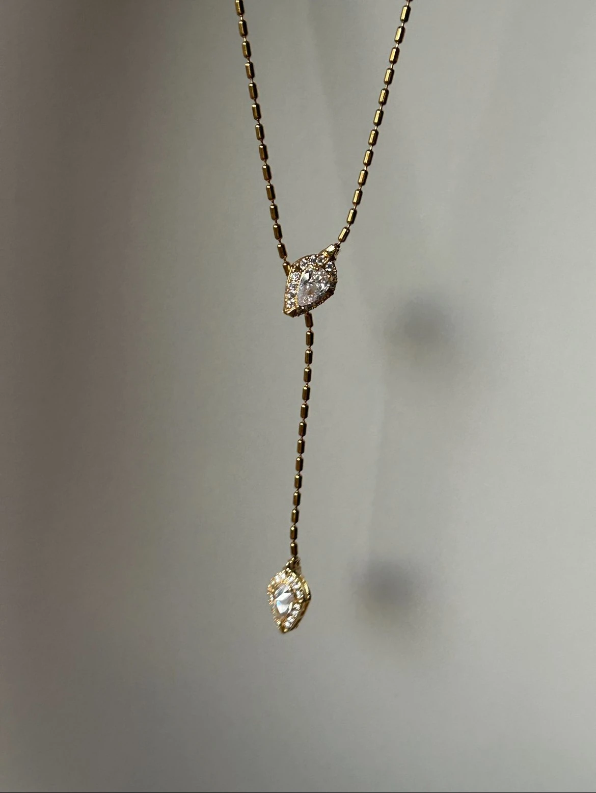 Taşlı Snake Model Çelik Y Kolye