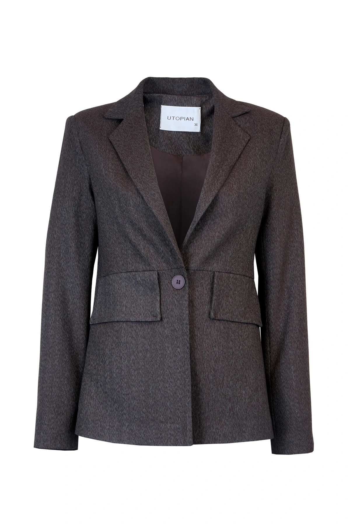 Dikiş Detaylı Tek Düğme Ceket