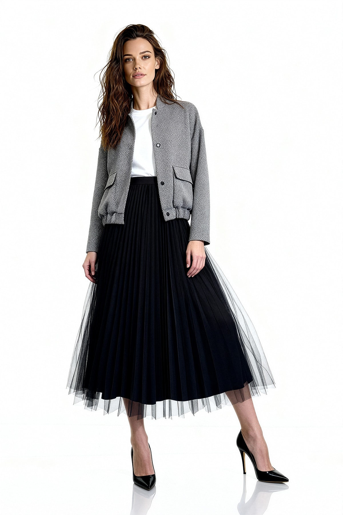 Belden Büzgülü Ceket - SİYAH