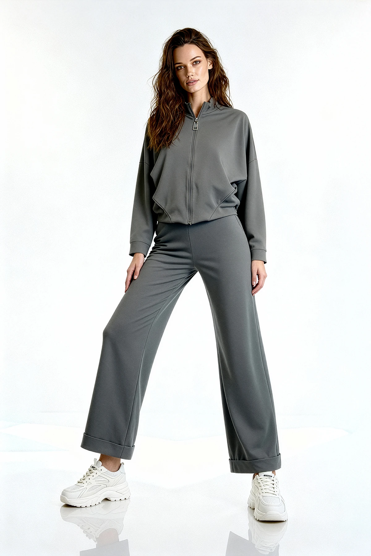 Bel Lastikli Duble Paça Pantolon - HAKİ