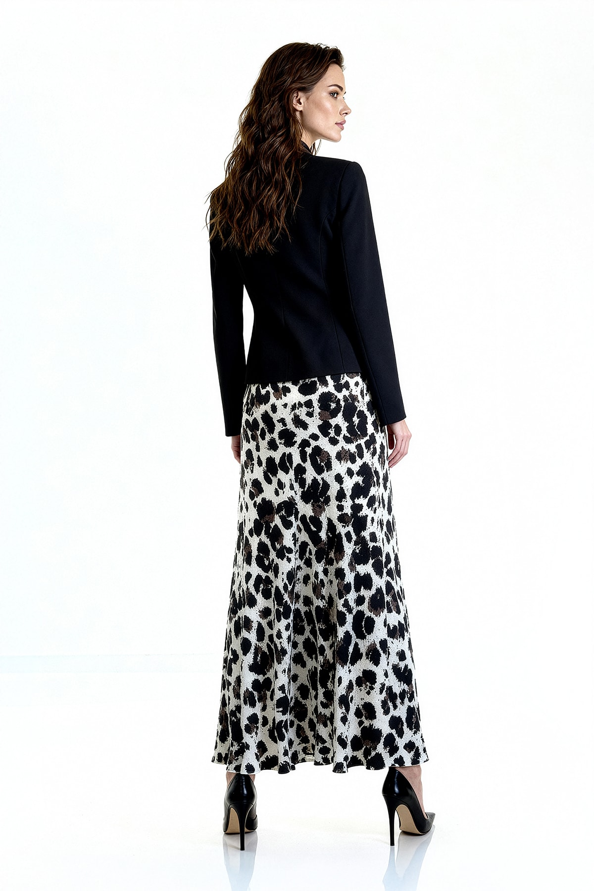 Bel Bağlamalı Asimetrik Ceket