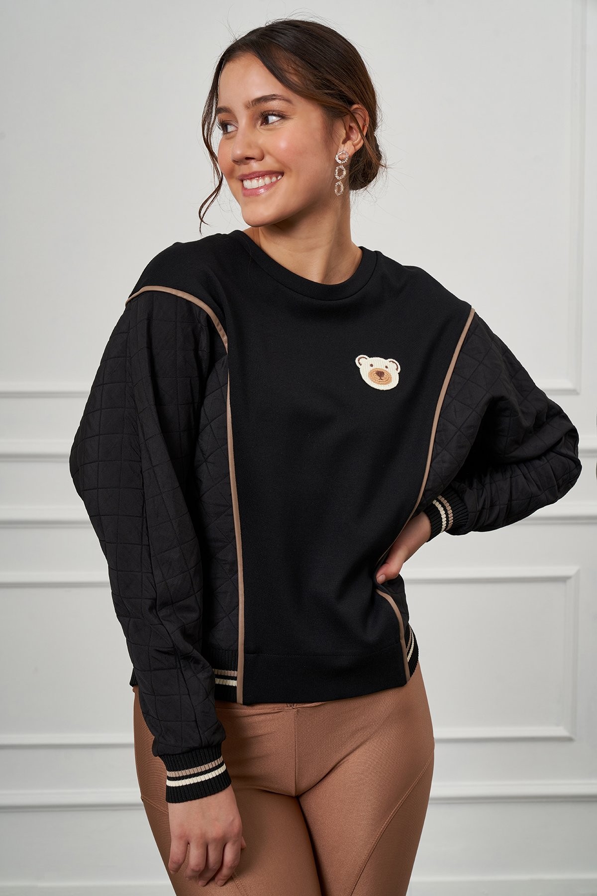 Regular Bisiklet Yaka Sweatshirt