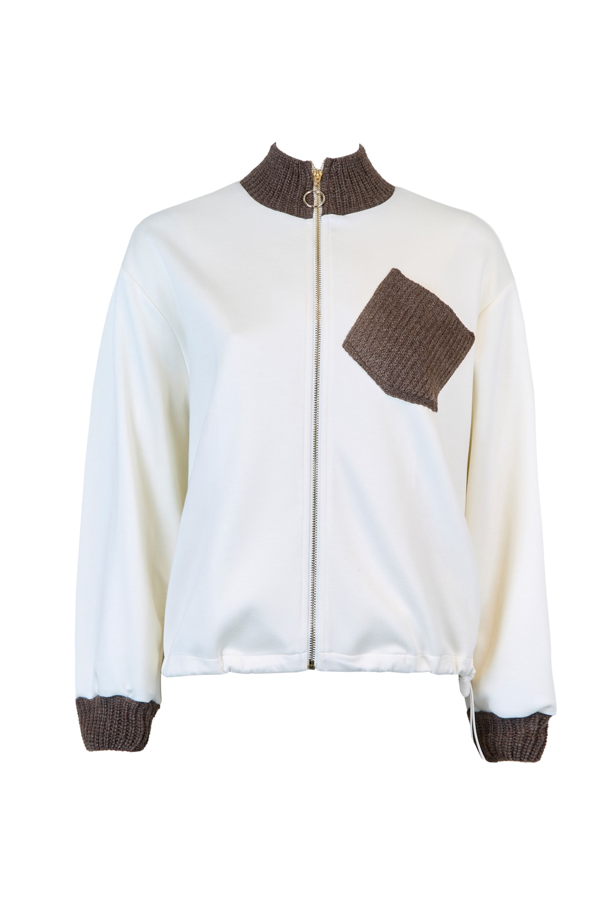 Triko Detaylı Regular Ceket