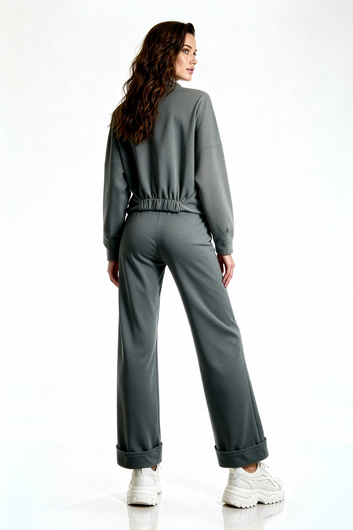 Bel Lastikli Duble Paça Pantolon