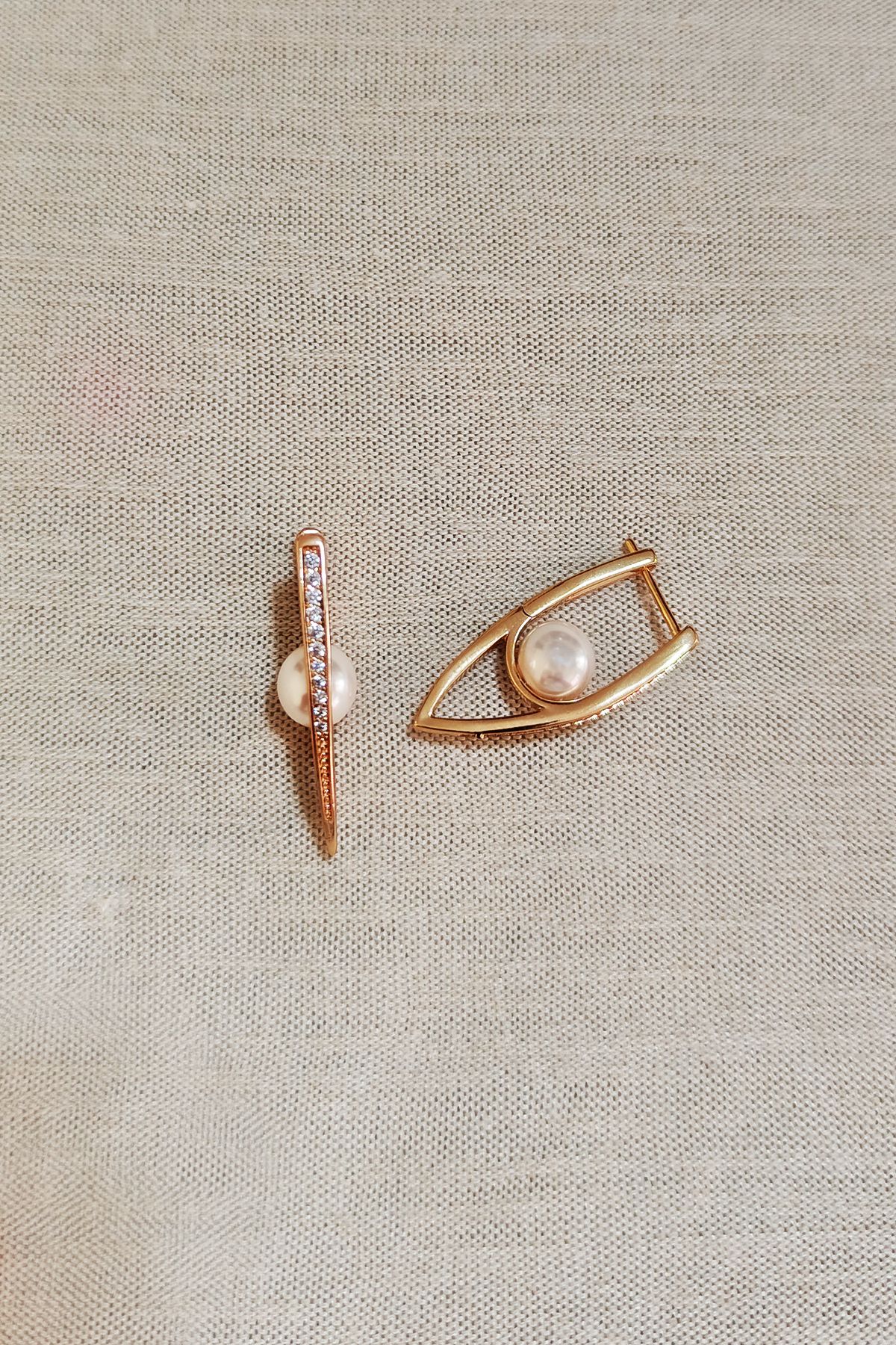 Zirkon Taşlı İnci Küpe