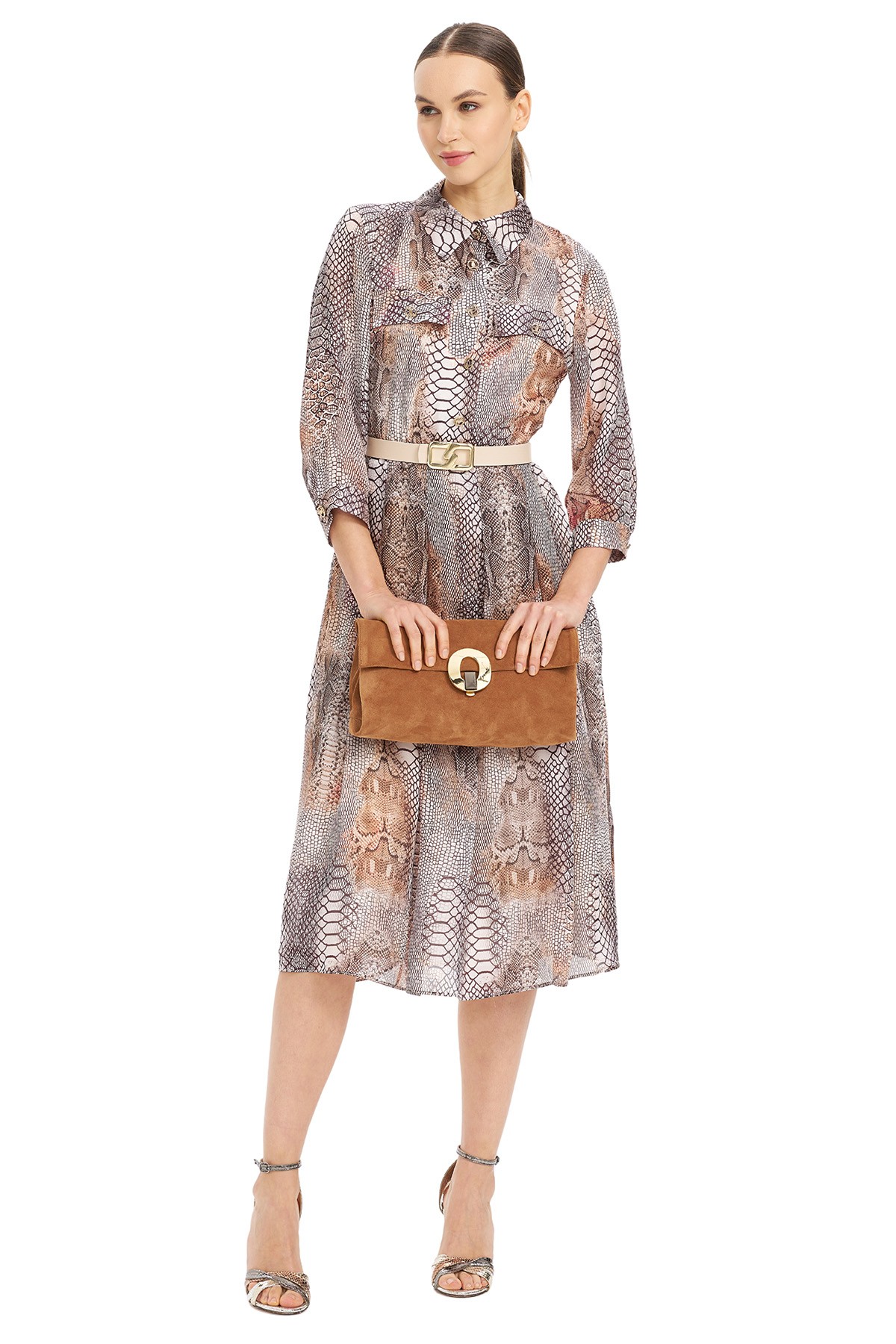 Zincir Askılı Deri Clutch