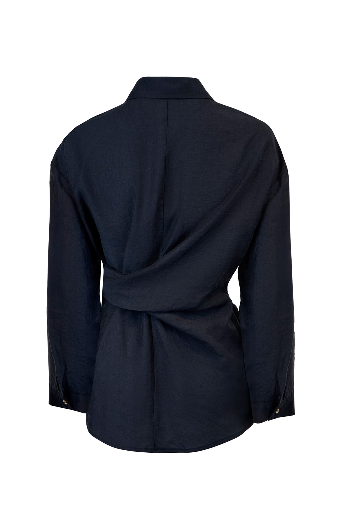 Belden Bağlamalı Asimetrik Bluz