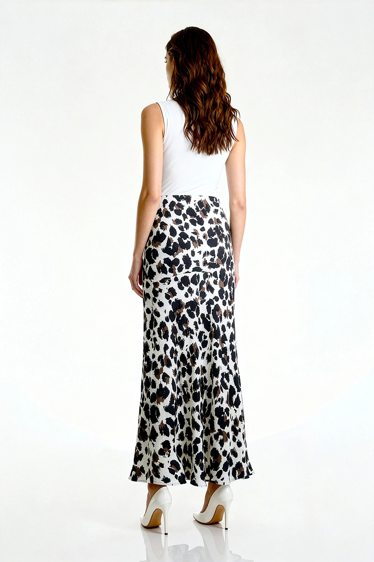 Yüksek Bel Yandan Fermuarlı Etek