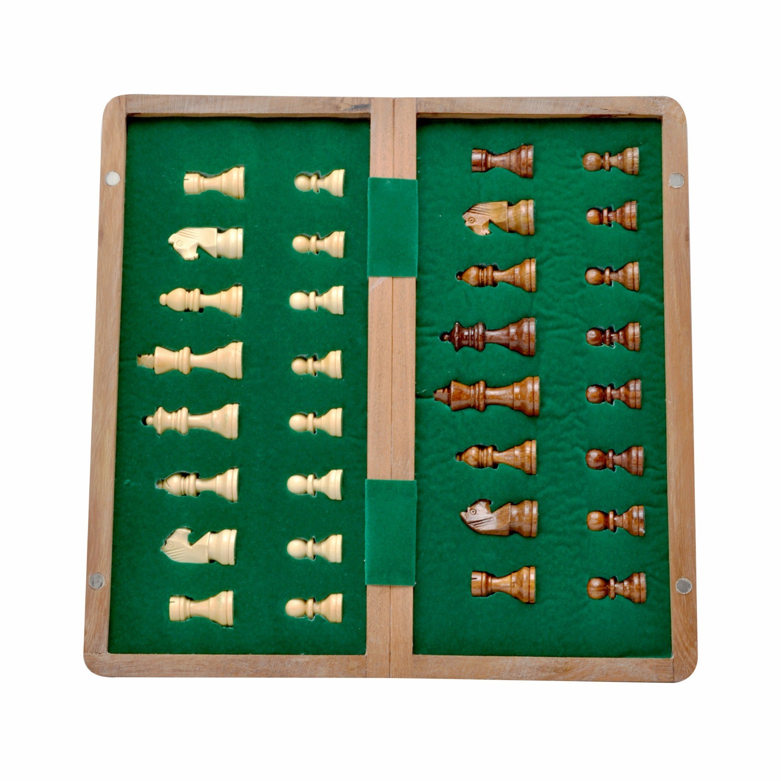 Magnetic Wooden Chess Set, Handmade Chess Board with Storage, Wooden Chess Pieces, Premium Board Game Gift