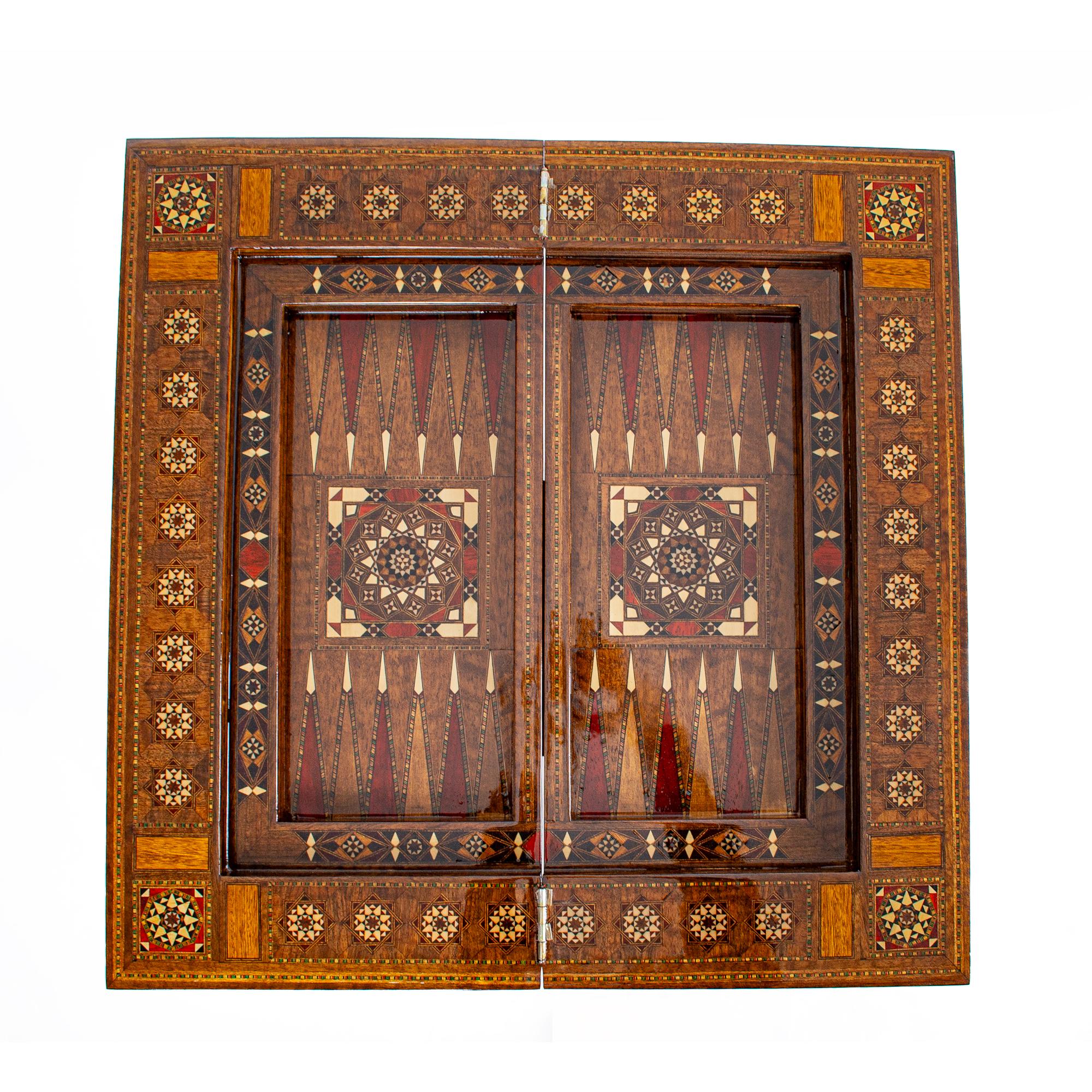 Multifunctional Chess, Backgammon and Card Games Table, Handmade Board Game Table, Unique Game Table