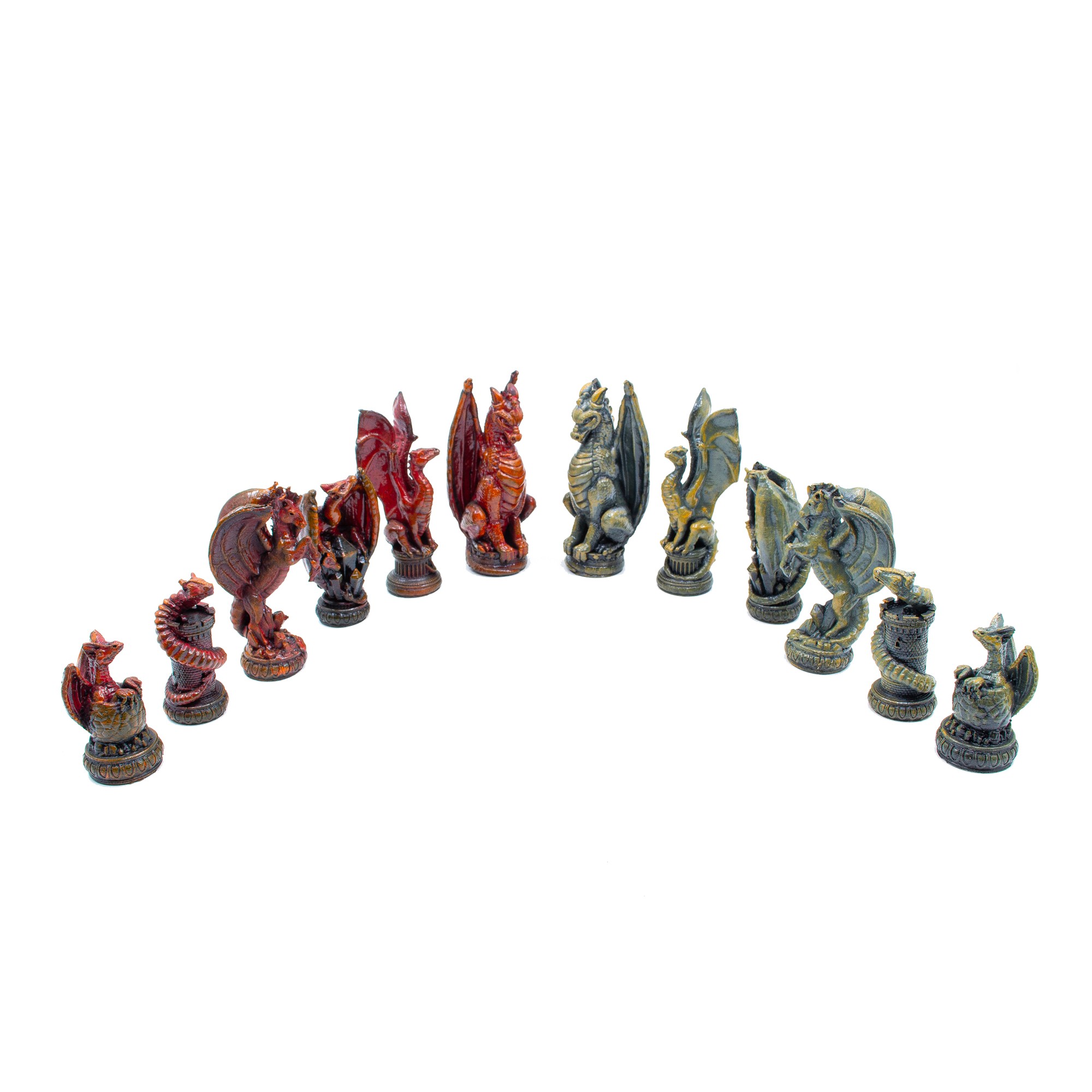 Hand Painted Dragon Themed Chess Set, Handmade Engraved Chess Board, Unique Dragon Chess Pieces, Customizable Chess Set