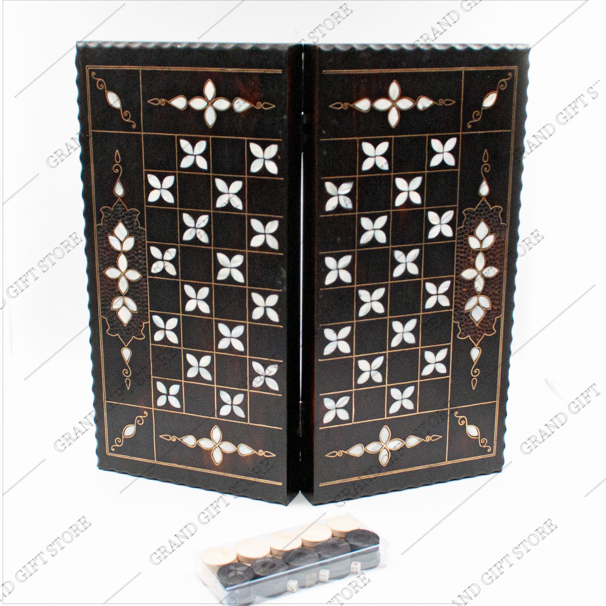 Handmade Wooden Personalized Backgammon, Luxury Backgammon Board Game, Patterned Backgammon Set, Traditional Board Games for Adults