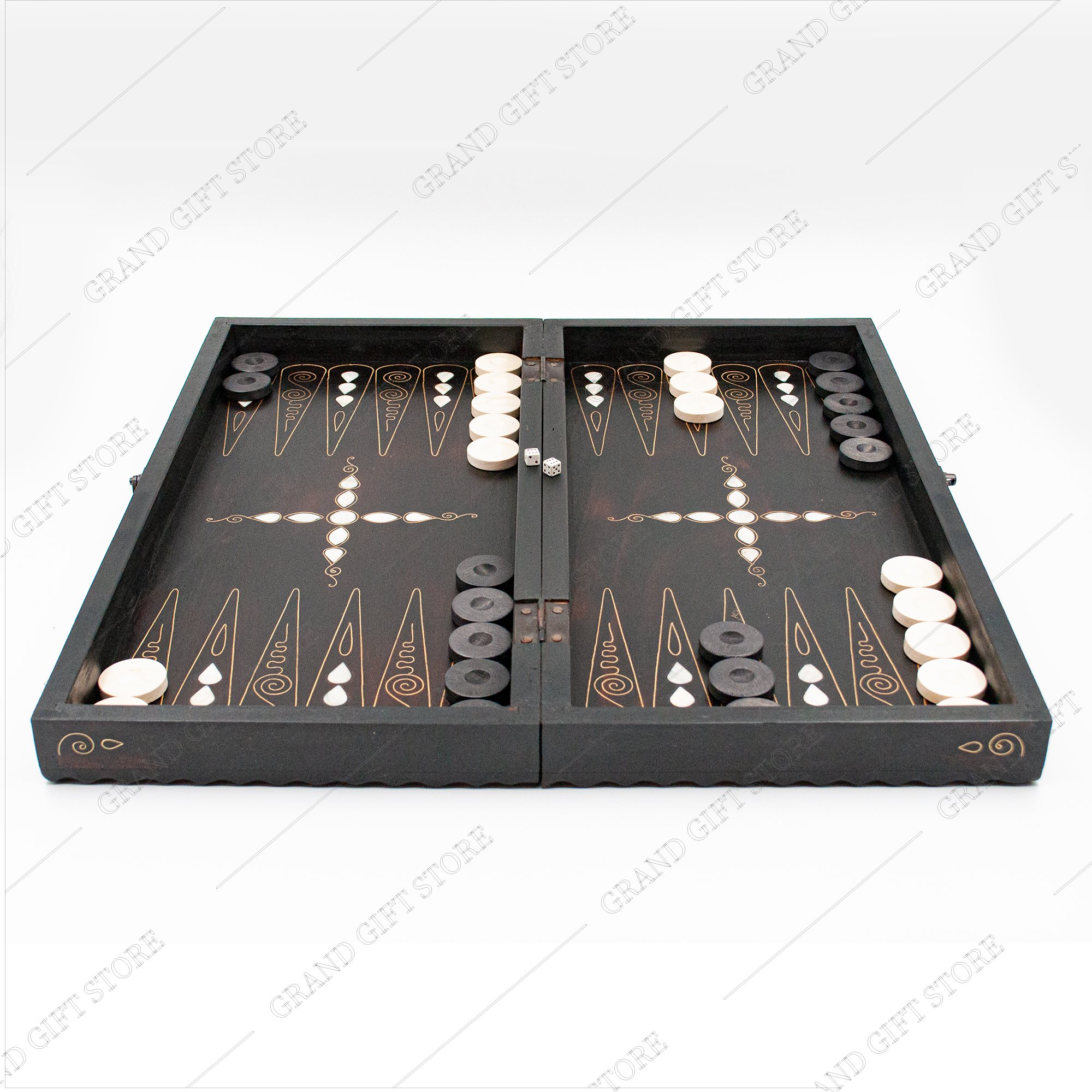 Handmade Wooden Personalized Backgammon, Luxury Backgammon Board Game, Patterned Backgammon Set, Traditional Board Games for Adults