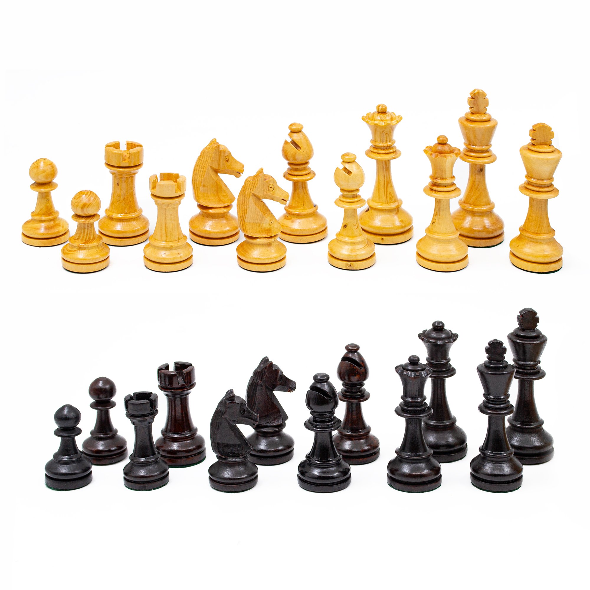  Hand Curved Staunton Chess Pieces, Handmade Premium Chess Pieces 