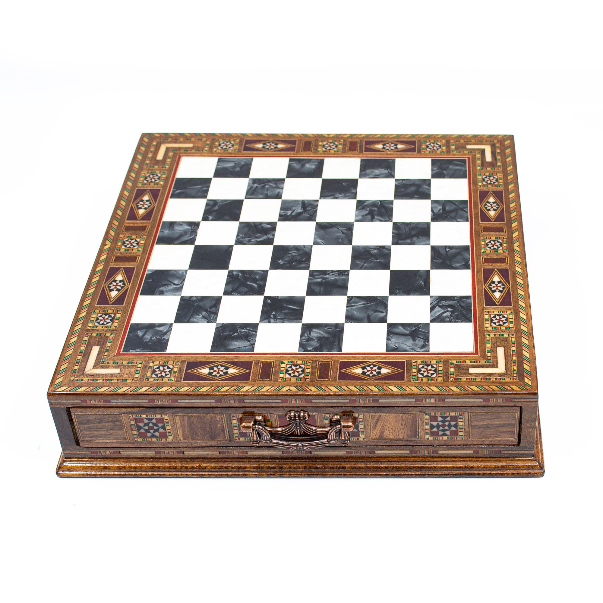 Unique Gift for Fathers Day - Wooden Chess Set with Board - Custom Chess Set with Storage