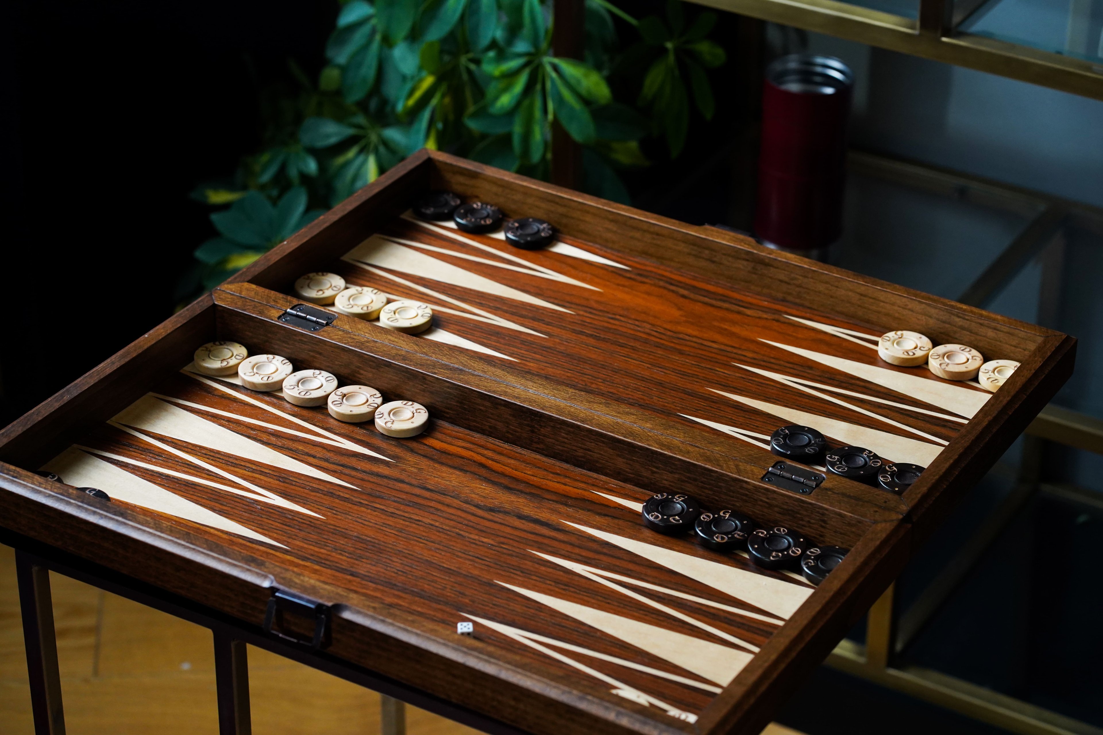 Handcrafted Walnut Backgammon Set with Customization Options: Personalize Your Game Experience