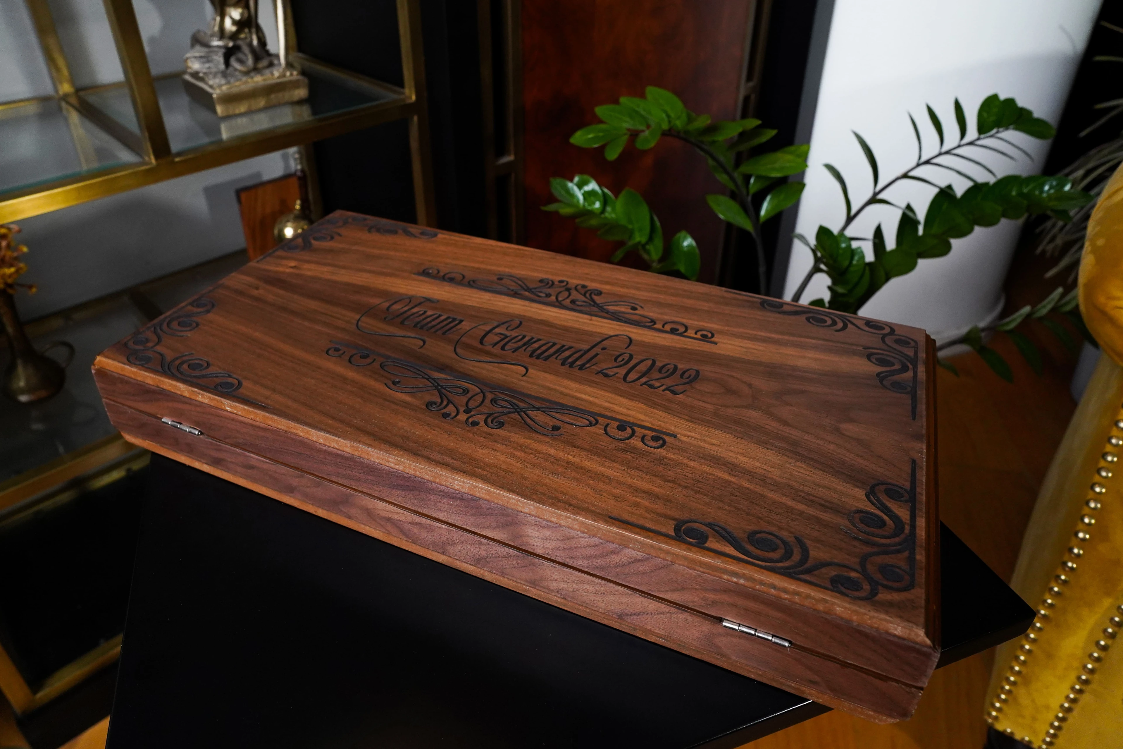 Handcrafted Walnut Backgammon Set with Customization Options: Personalize Your Game Experience