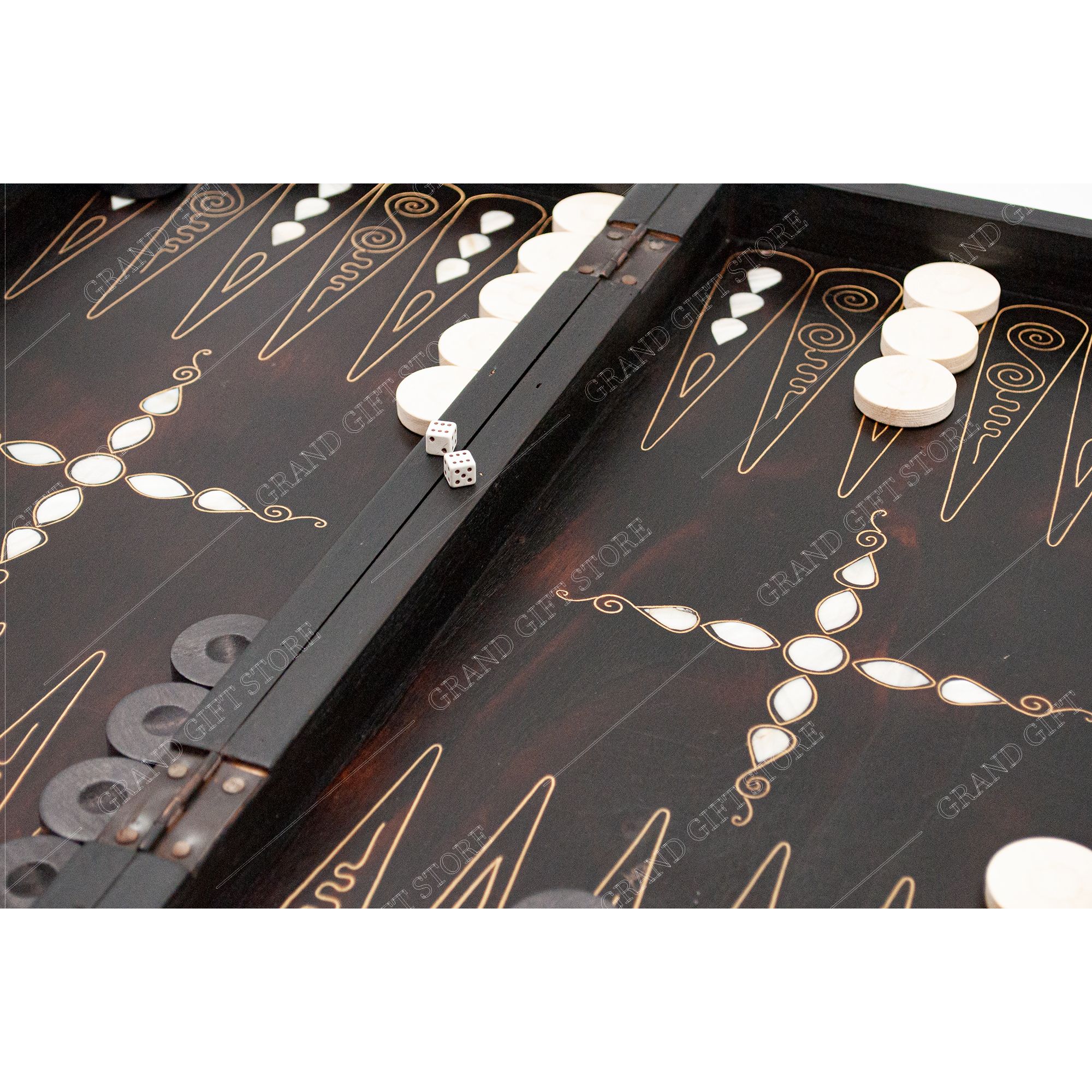 Handmade Wooden Personalized Backgammon, Luxury Backgammon Board Game, Patterned Backgammon Set, Traditional Board Games for Adults