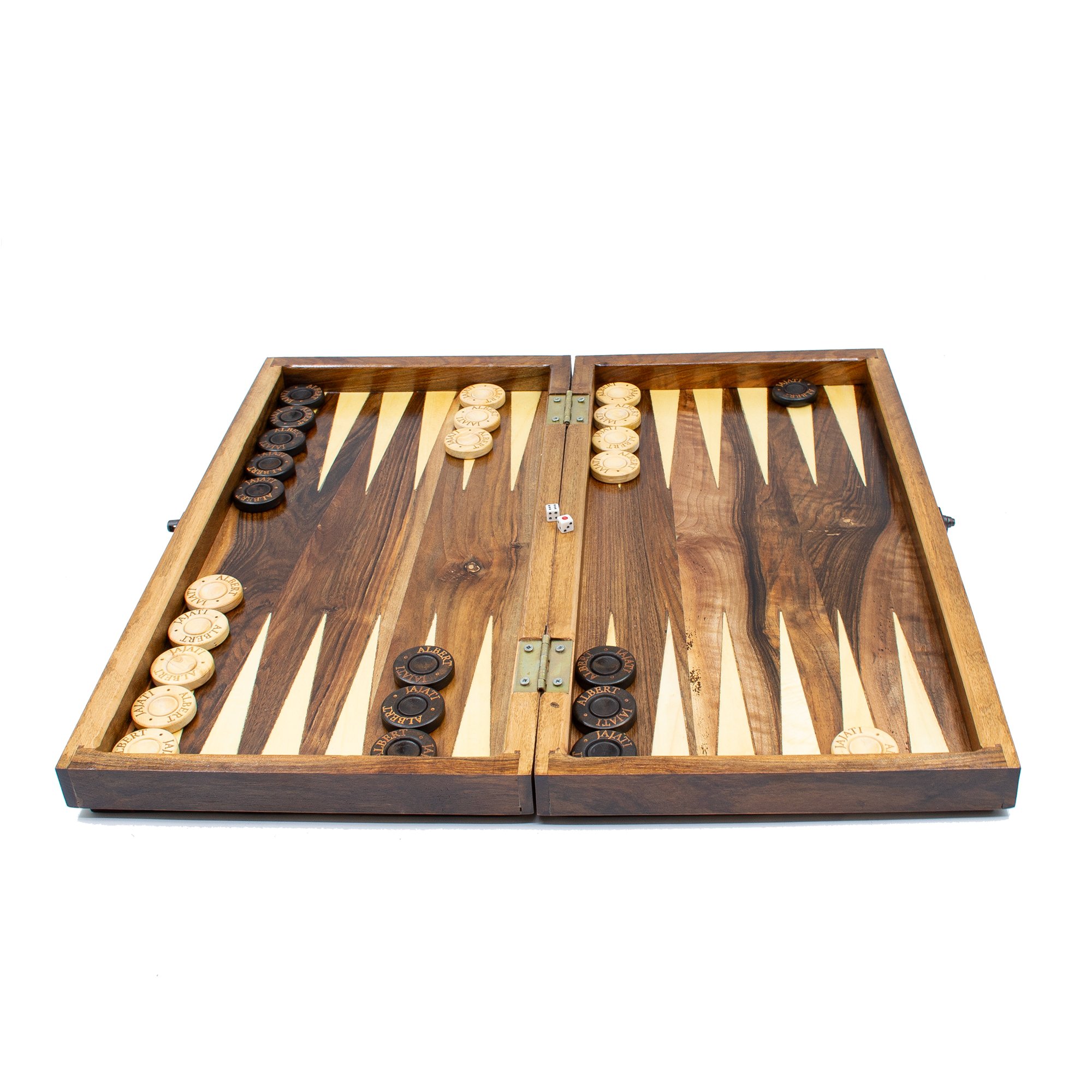 Handmade Curved Backgammon Set, Personalized Walnut Backgammon Set, Traditional Board Games for Adults