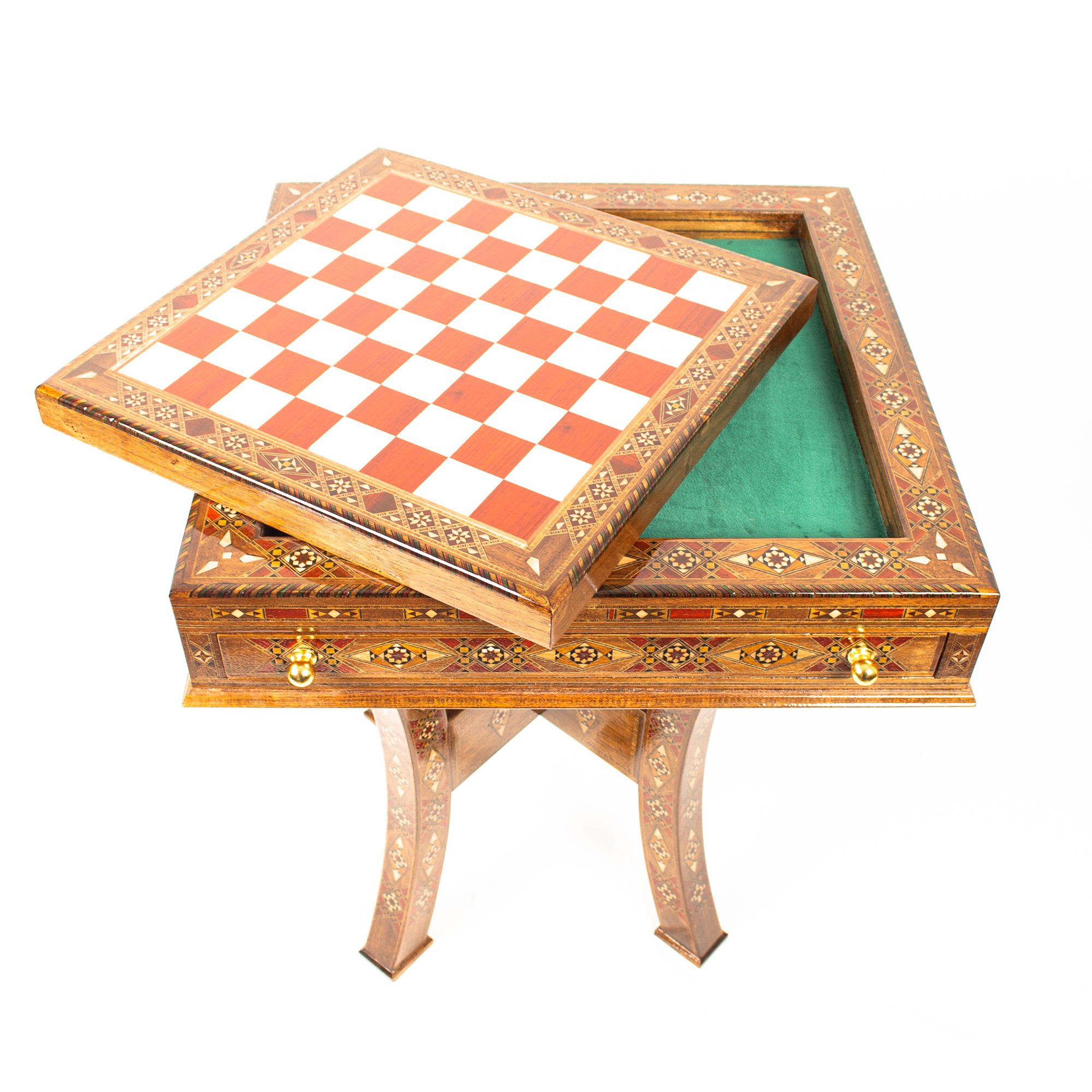 Multifunctional Chess, Backgammon and Card Games Table, Handmade Board Game Table, Unique Game Table