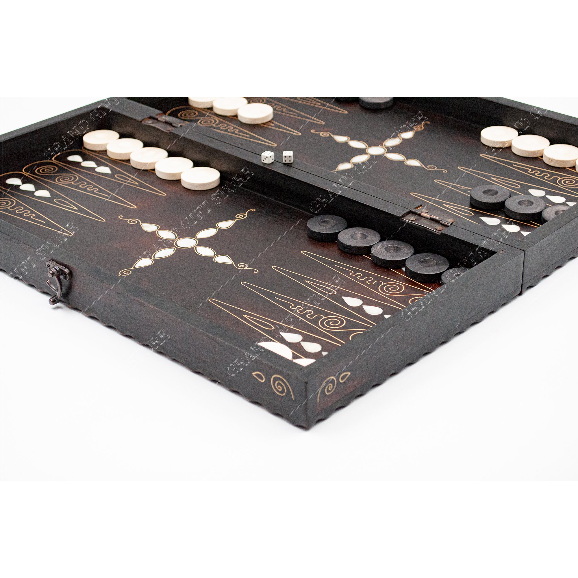 Handmade Wooden Personalized Backgammon, Luxury Backgammon Board Game, Patterned Backgammon Set, Traditional Board Games for Adults